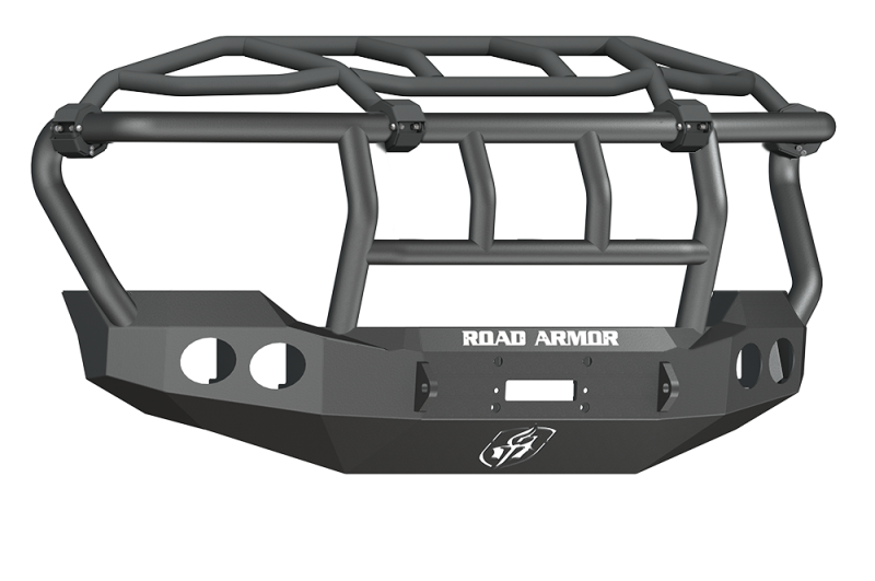 Ford F-250 Bumper - Front - Road Armor - Stealth Winch Bumper w/Intimidator Guard - Tex Blk - `11-`16